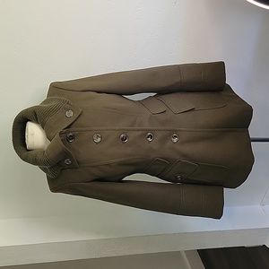 Jessica Simpson Khaki Pea Coat with Button Detail